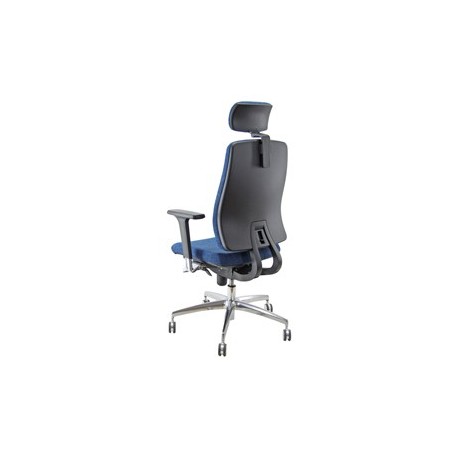 Poltrona semidirezionale Absolute ASAPG blu c/ braccioli regolabili+poggiatesta