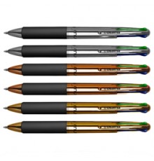 Astuccio 6 penne sfera 4 colori Multi 1,0mm Chrome Osama