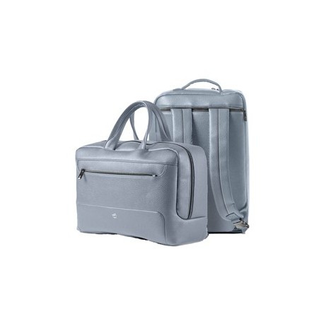 Bi-Bag Gate Trended ecopelle dim. 42x28x14cm azzurro InTempo