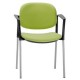 Poltroncina visitatore Step SPGSBR verde con braccioli inclusi