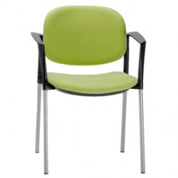 Poltroncina visitatore Step SPGSBR verde con braccioli inclusi