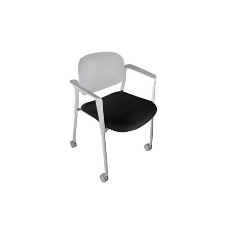 Poltroncina visitatore Step SPGPTRBR nero con braccioli inclusi