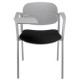 Poltroncina visitatore Step SPGPTT nero con braccioli inclusi e tavoletta