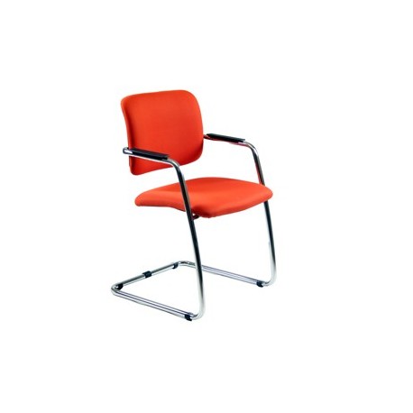Poltroncina visitatore Lithium LTLT arancione con braccioli inclusi