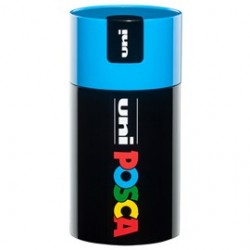 Gift Box c/coperchio blu 18 marcatori Uni Posca PC5M p. media col.ass. UNI