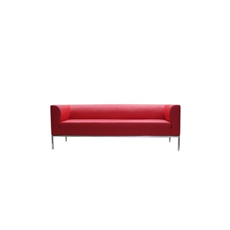 Divanetto Diwa DW3 3 posti rosso braccioli inclusi