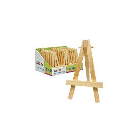 Display 24 pz mini cavalletto in legno 7cm x altezza 12cm Deco