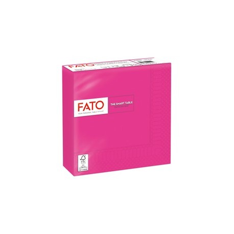 50 tovaglioli carta 33x33cm 2 Veli Fucsia Fato