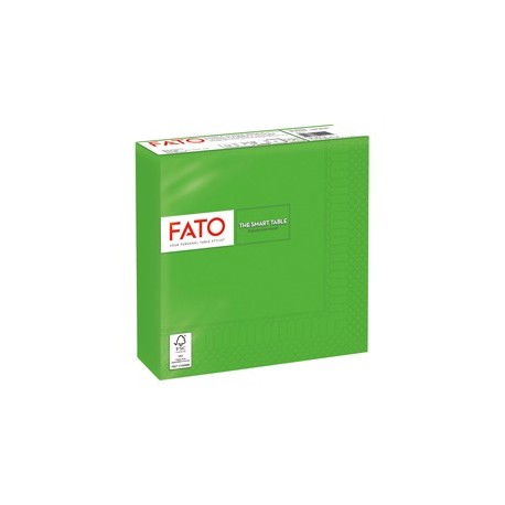 50 tovaglioli carta 33x33cm 2 Veli Verde Smeraldo Fato
