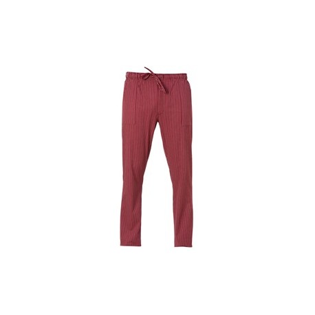 Pantalone da cuoco Enrico Tg. XL gessato bordeaux