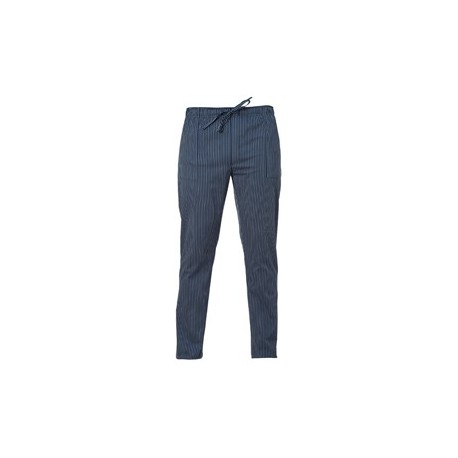Pantalone da cuoco Enrico Tg. L gessato blu