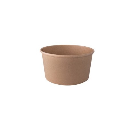 50 Insalatiere tonde monouso 1000ml cartoncino avana Signor Bio