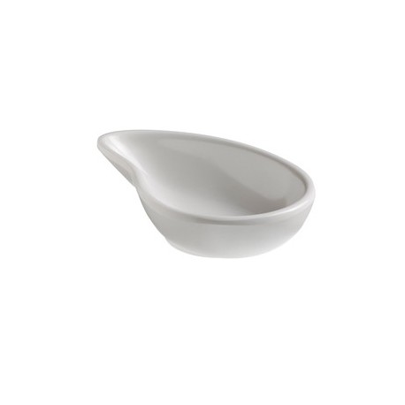 Ciotola a goccia fingerfood in melamina bianca 10x6,5x2,4 cm Leone