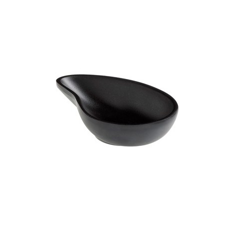 Ciotola a goccia fingerfood in melamina nera 10x6,5x2,4 cm Leone