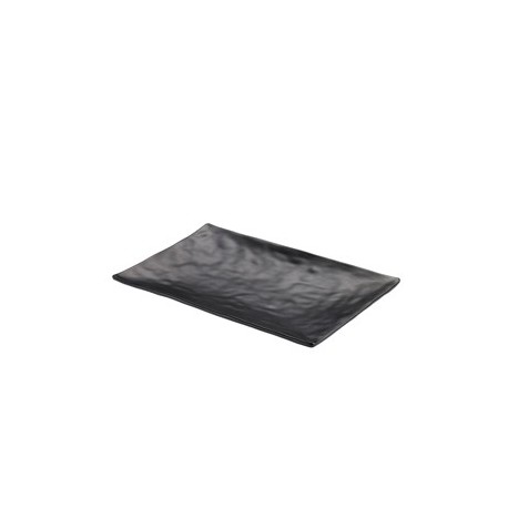 Vassoio rettangolare nero in melamina 24x13,8x2cm Leone