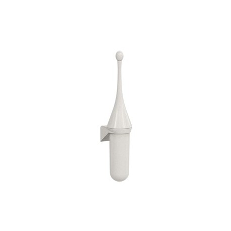 Portascopino da parete per bagno bianco Woodplastic