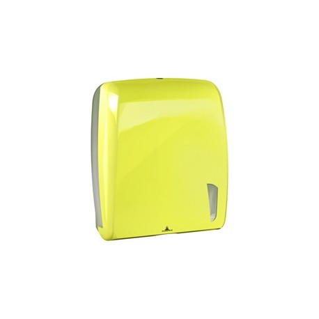 Dispenser carta asciugamani Skin piegati a C e Z 450 fogli giallo fluo