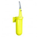 Portascopino da parete per bagno Skin giallo fluo