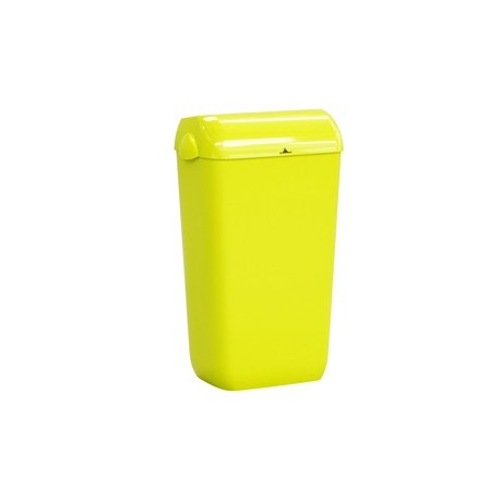 Cestino gettacarte Skin con coperchio 23 L giallo fluo