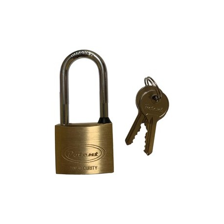 Lucchetto ad arco lungo 30mm acciaio cromato Metalplus