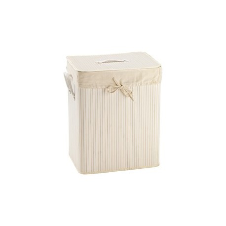 Porta biancheria bambU' bianco 41x31x50Hcm