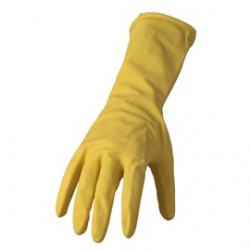 Coppia di guanti in lattice felpato tg. S R90 Giallo Reflexx