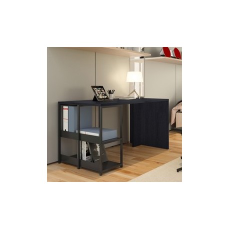 Scrivania Home-office Smarty 140x69xH72,4cm Nero Venato