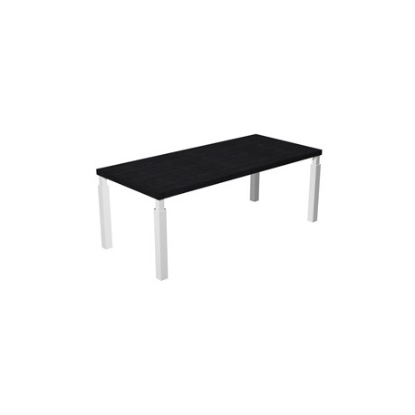 Scrivania dir. 180x90cm PRESTIGE QUADRO Nero venato/bianco