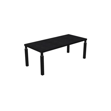 Scrivania dir. 210x90cm PRESTIGE QUADRO Nero venato/nero