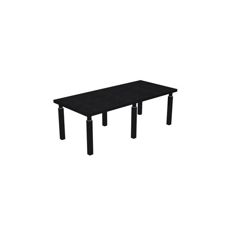 Tavolo riunione 220x100cm PRESTIGE QUADRO nero venato/nero