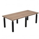 Tavolo riunione 220x100cm PRESTIGE QUADRO ciliegio arabis/nero