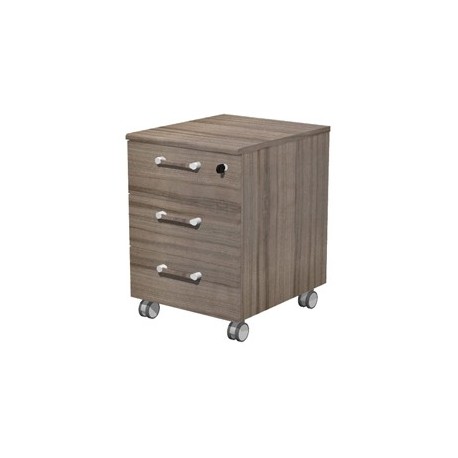 Cassettiera 3 cassetti su ruote ELEGANCE 41,8x52x61,5Hcm Noce Toscano