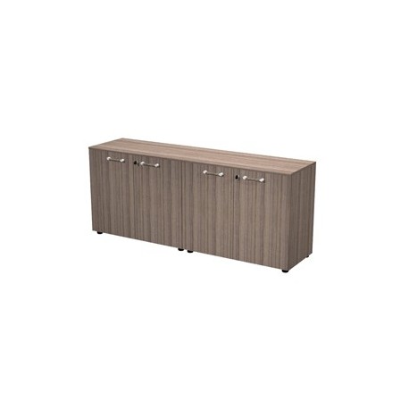 Coppia mobili bassi con ante ELEGANCE 180x45,3x75Hcm Noce Toscano
