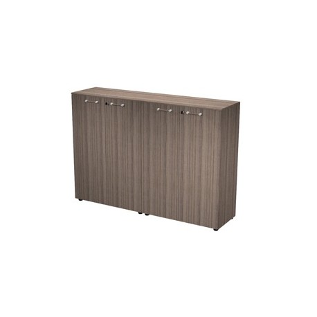 Coppia mobili medi con ante ELEGANCE 180x45,3x126,2Hcm Noce Toscano