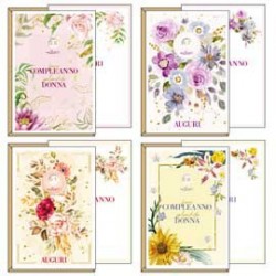 Biglietto Buon Compleanno c/ruota tema maschile 4 soggetti ass. Kartos