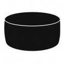 Pouf Ottoman nero H 23x53 Ø cm