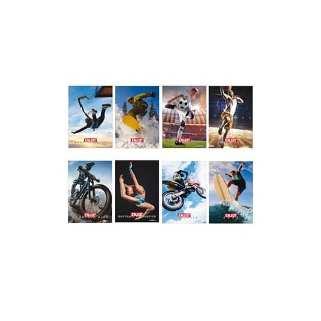 Maxiquaderno A4 20fg+1 80gr 4mm Enjoy Sport 2023 Blasetti