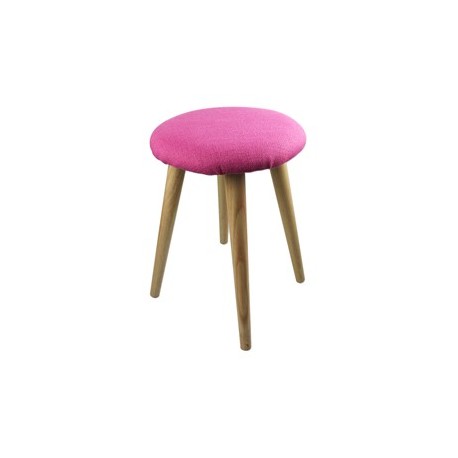 Sgabello KD in legno Ø 30,5 x 43,5h cm fuxia