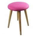 Sgabello KD in legno Ø 30,5 x 43,5h cm fuxia