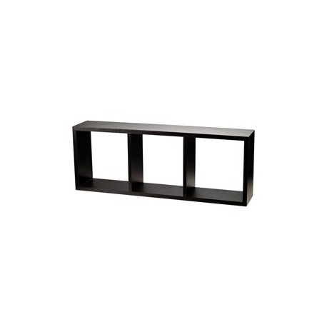 Scaffale cubo 3 ripiani MDF 30x15x80H cm Wenge