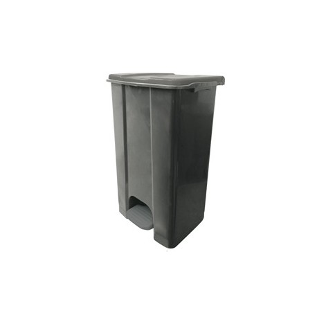 Contenitore mobile a pedale in plastica riciclata Ecoconti 80lt grigio e grigio