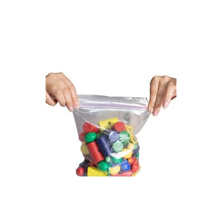 100 Sacchetti zip 7x12cm plastica 45mic.