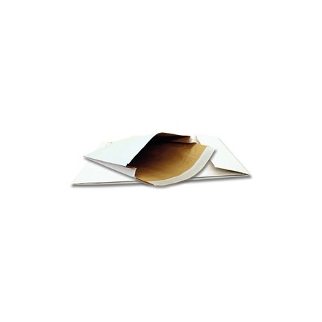 100 Sacchetti bianchi a tre strati con soffietto Soft Pack B4 25x35,3x5cm