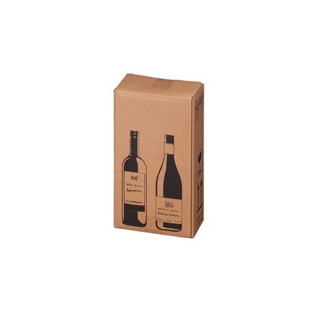 10 Scatole per due bottiglie Wine Pack 20,4x10,8x36,8cm