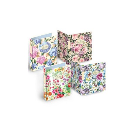Raccoglitore a 4 anelli Pigna Nature Flowers 18,5x22cm anelli 30mm