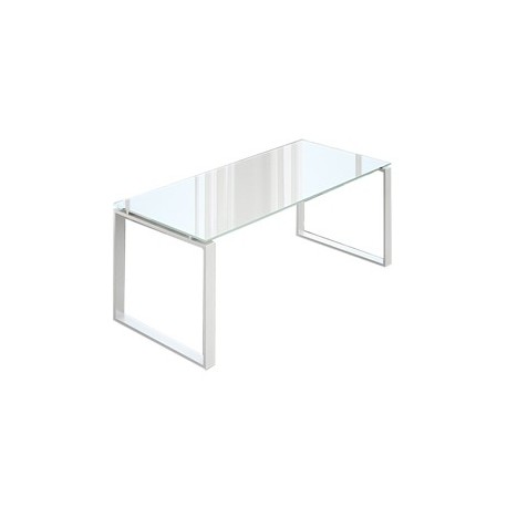 Scrivania direzionale 140X80cm cristallo/alluminio - Swing 7020