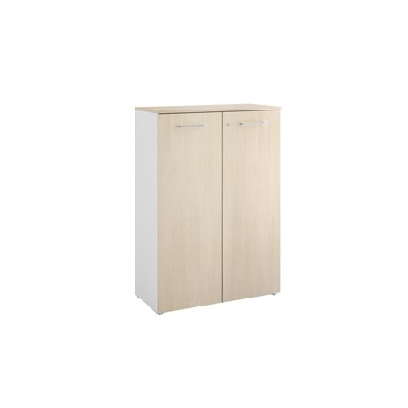 Armadio modulare con ante 90x41,6cm - H128,5cm Top rovere - Filing
