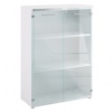 Armadio modulare con ante in vetro 90x41,6cm - H128,5cm Top bianco - Filing