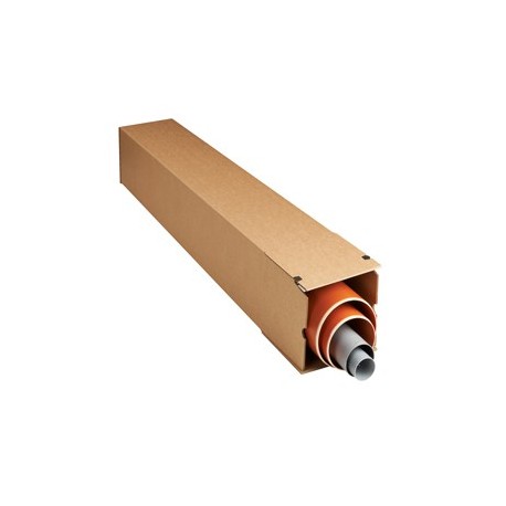 10 Scatole a tubo Square Box 10,5x10,5x71,5cm chiusura strip