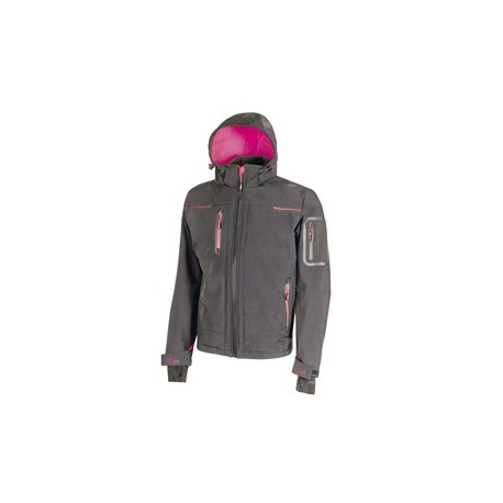 Softshell donna Space Lady grigio-fucsia Taglia L U-power